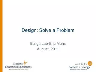 Design: Solve a Problem