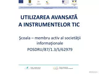 utilizarea avansat a instrumentelor tic
