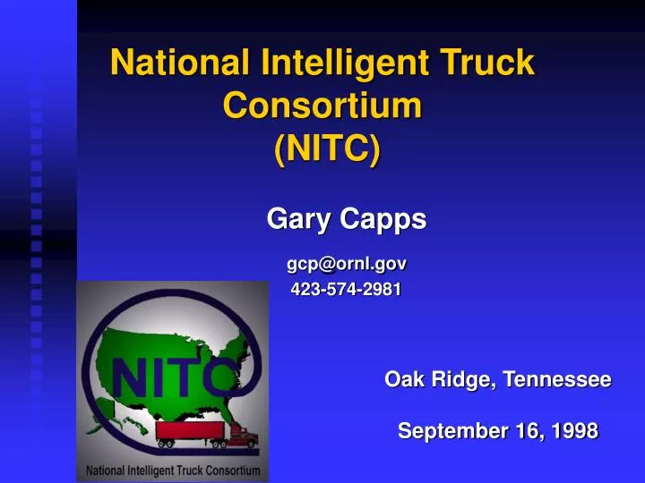 national intelligent truck consortium nitc