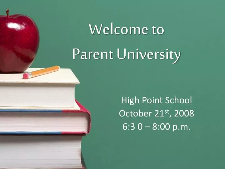 welcome to parent university