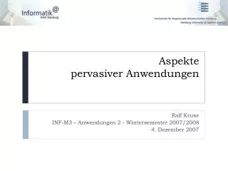 aspekte pervasiver anwendungen