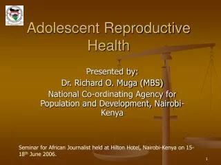Adolescent Reproductive Health