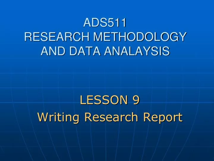 ads511 research methodology and data analaysis