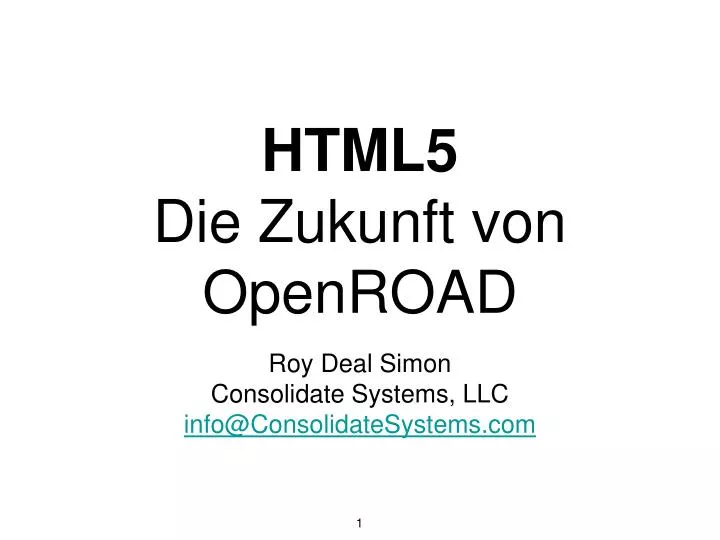 html5 die zukunft von openroad