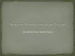 Sistem Pemerintahan Islam - slide 1
