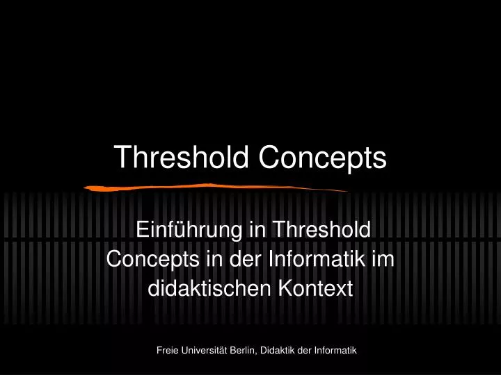 threshold concepts
