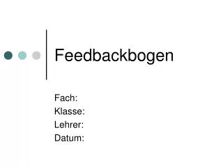 feedbackbogen