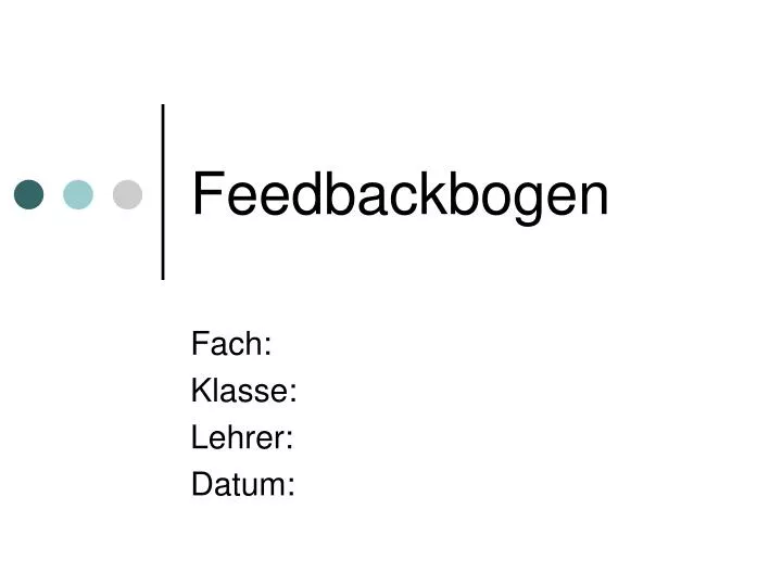 feedbackbogen