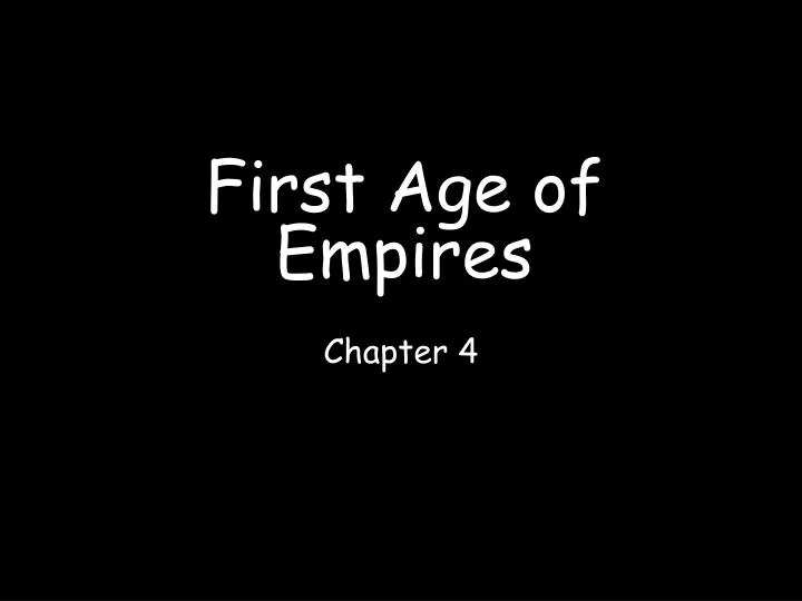 first age of empires