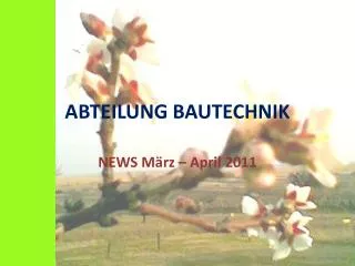 abteilung bautechnik