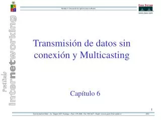 transmisi n de datos sin conexi n y multicasting