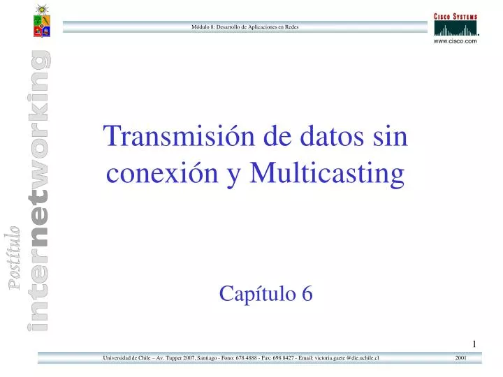 transmisi n de datos sin conexi n y multicasting