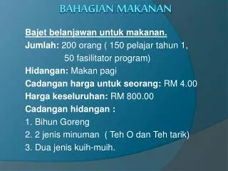 bahagian makanan