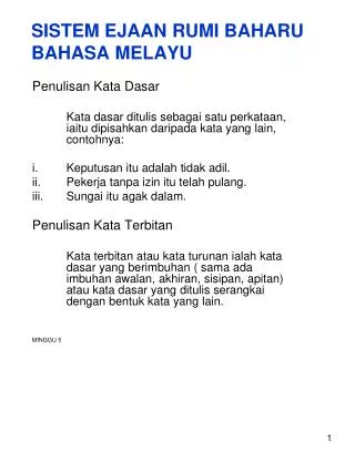 PPT - 2.1 SEJARAH DAN PERKEMBANGAN SISTEM EJAAN RUMI BAHASA MELAYU ...