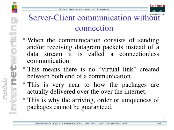 server client communication without connection