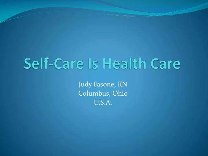 self care is health care