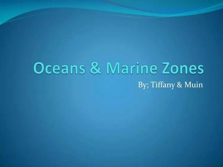 oceans marine zones