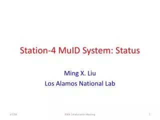 Station-4 MuID System: Status
