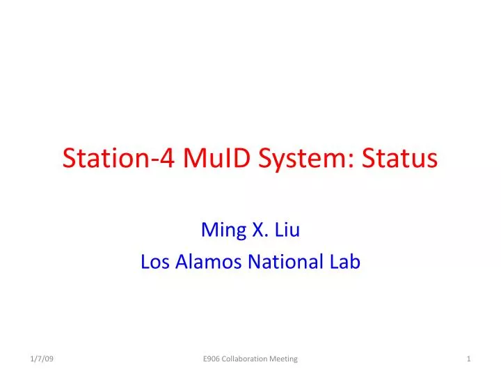 station 4 muid system status