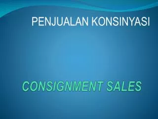 consignment sales
