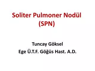 soliter pulmoner nod l spn