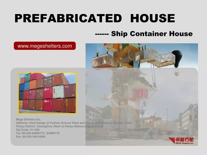 prefabricated house ship container house