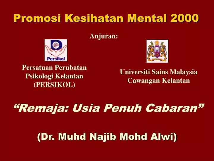 promosi kesihatan mental 2000