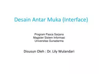 desain antar muka interface