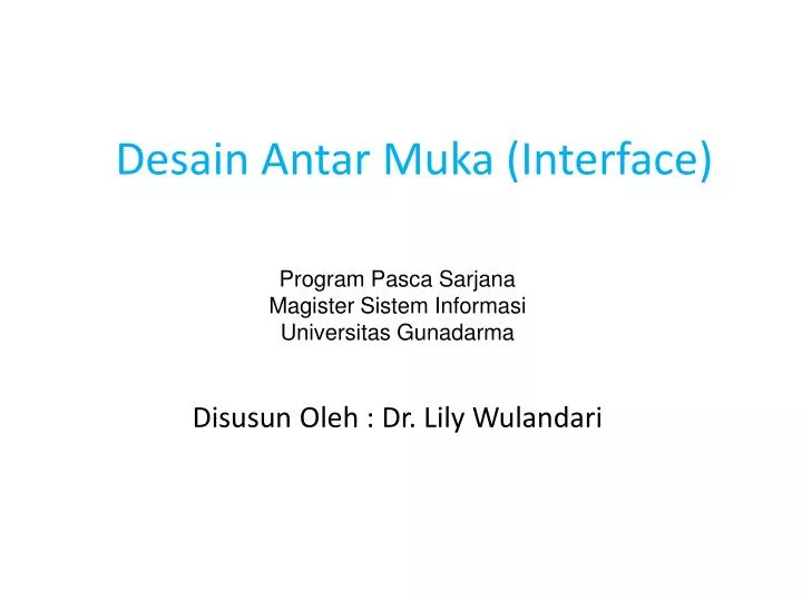 desain antar muka interface