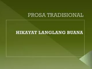 prosa tradisional