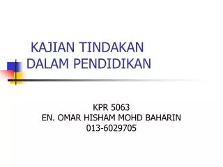 kajian tindakan dalam pendidikan