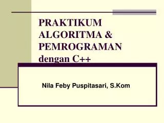 praktikum algoritma pemrograman dengan c