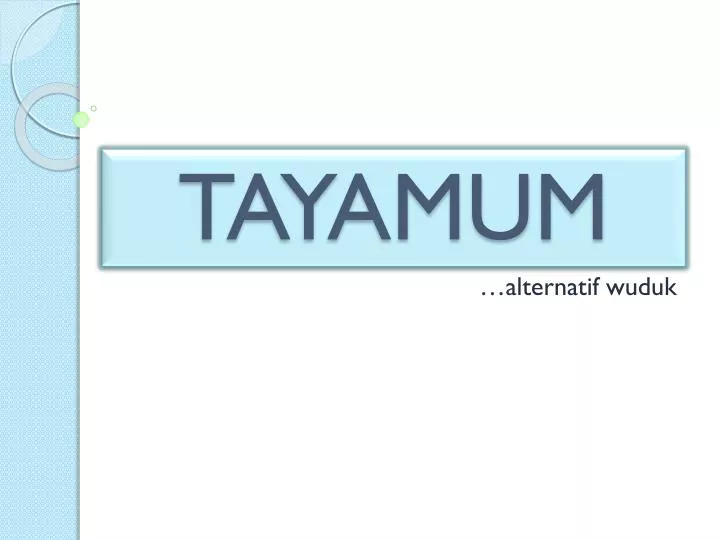 tayamum