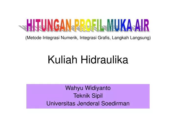 kuliah hidraulika