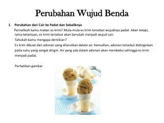 perubahan wujud benda