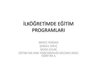 lk ret mde e t m programlari