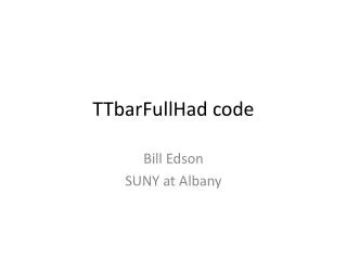 TTbarFullHad code