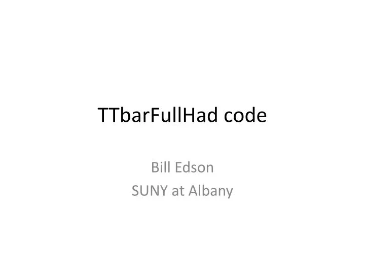 ttbarfullhad code