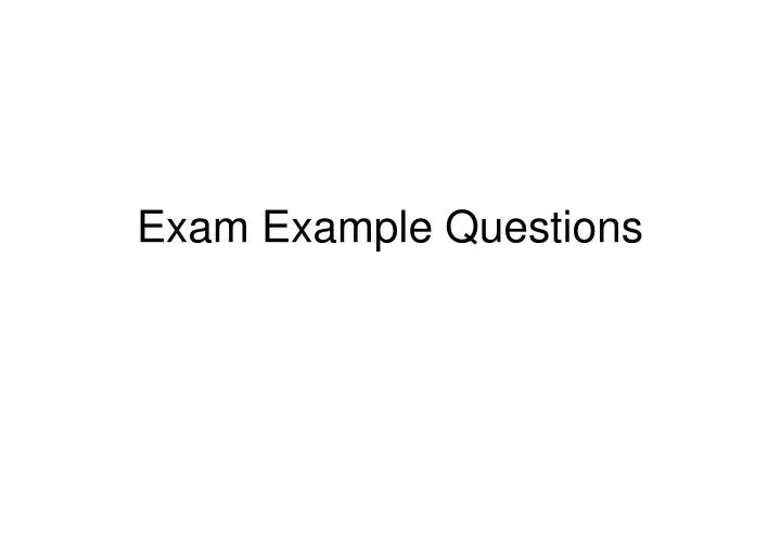 exam example questions