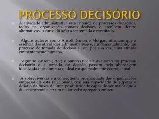 processo decis rio