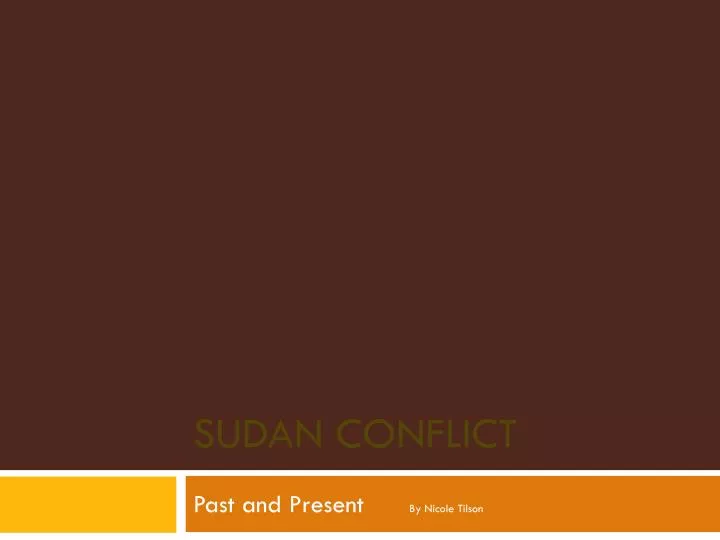 sudan conflict