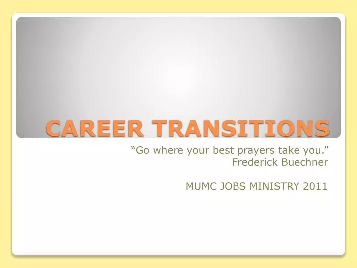career transitions