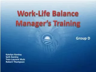 Work-Life Balance Manager’s Training