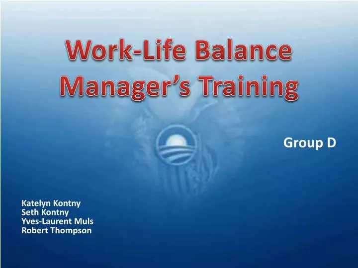 work life balance manager s training