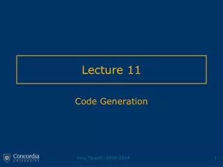 Lecture 11