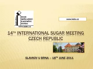 14 th international sugar meeting Czech republic