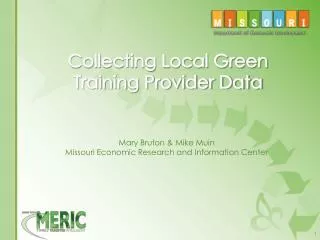 Collecting Local Green Training Provider Data