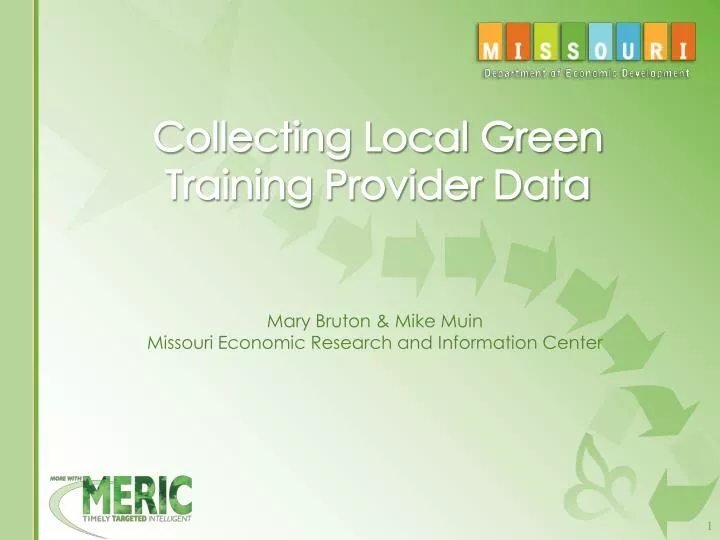collecting local green training provider data