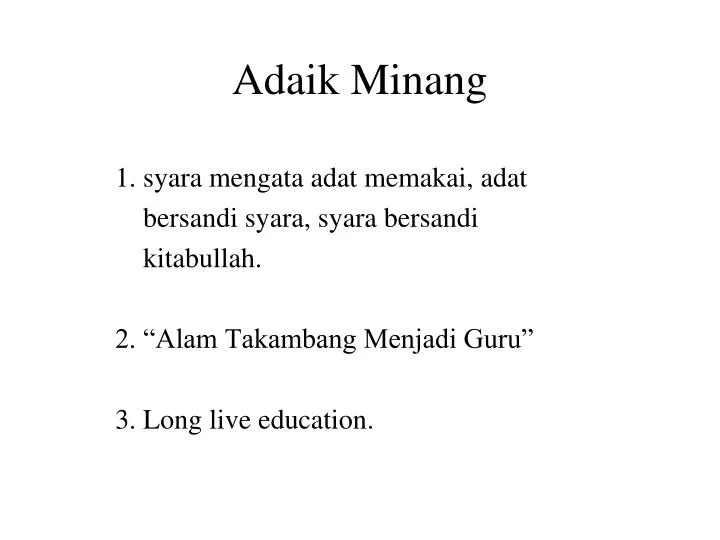 adaik minang