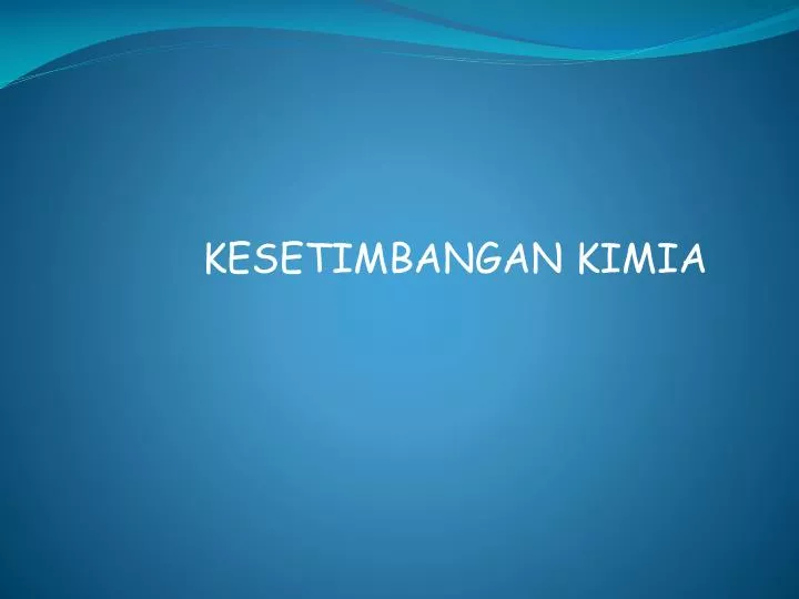 kesetimbangan kimia